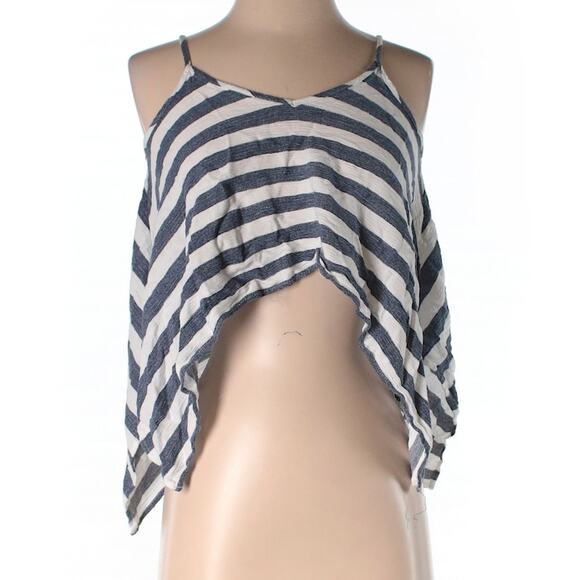 3/$15 🌻 Nordstrom Soprano Blue & White Flared Flowy Tank Top XS - Picture 1 of 6